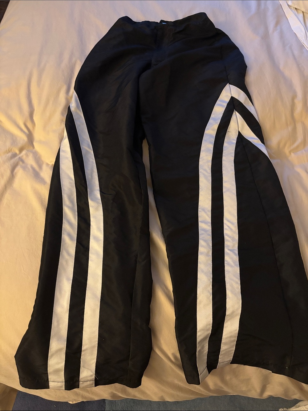 balera Black Joggers with White Side Stripes